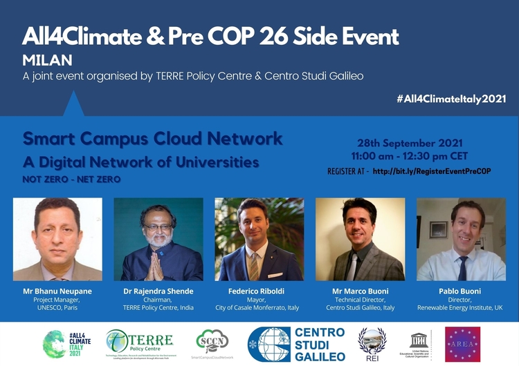 Pre-COP26 Side Event | All4Climate Italy 2021 | Smart Campus Cloud Network